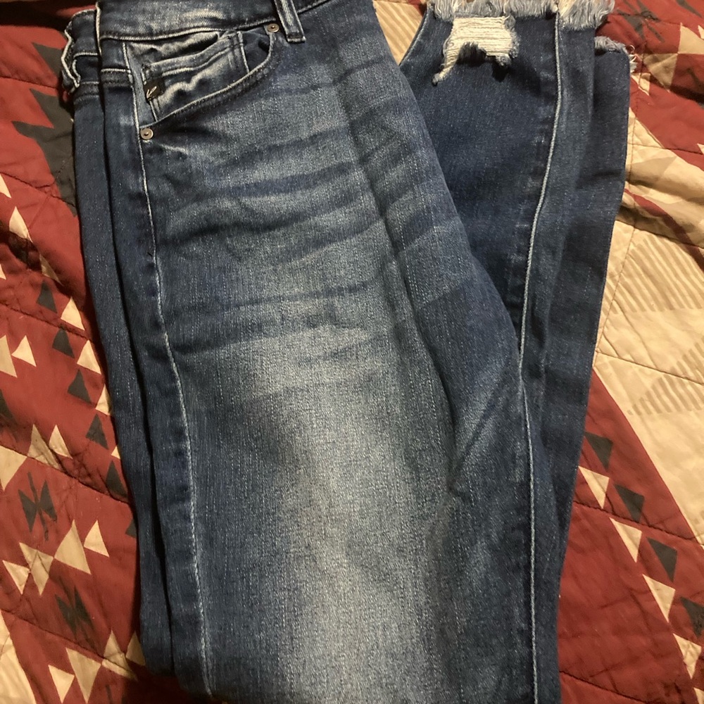 Kancan Blue Women's Distressed Skinny Jeans